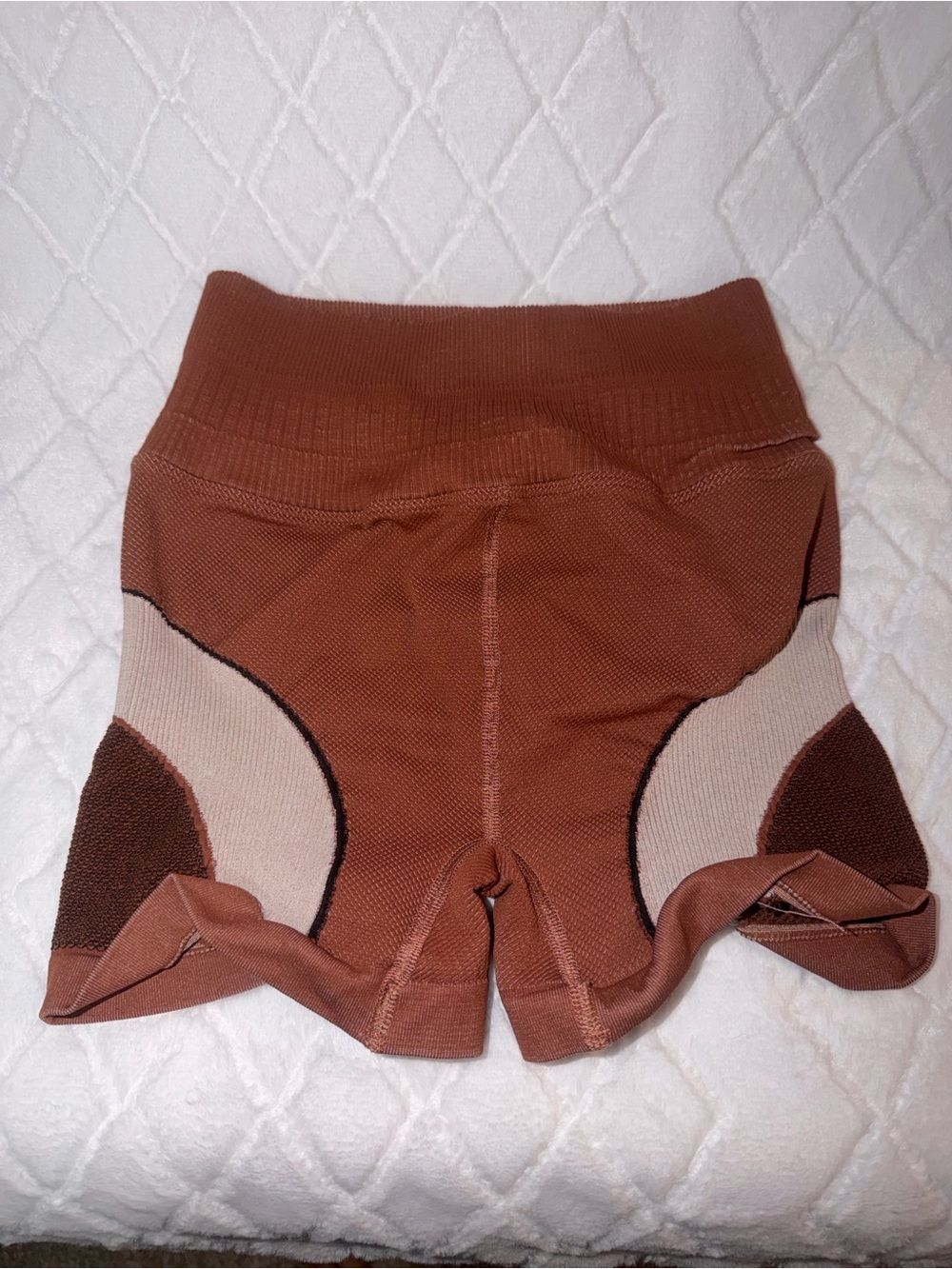 Free People Colorblock Athletic Shorts in Brown